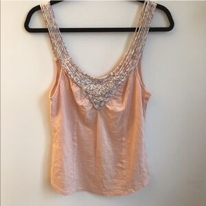 Free People Braided Strappy Halter Tank Top S-M NWT! SPACE DYE Pretty Peach Pink